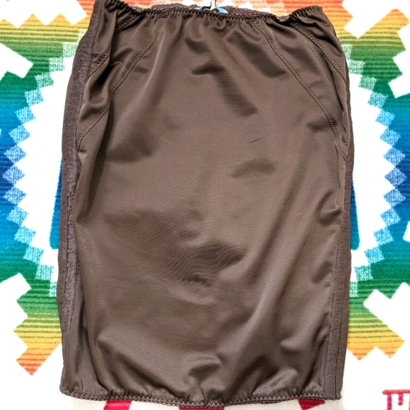 Guess Marciano Brown Stretchy Lingerie Slip Pencil Midi Skirt M - Picture 5 of 5